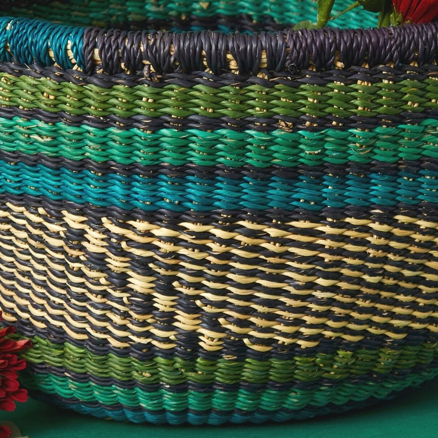 Small Tropical Bolga Pot Basket
