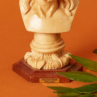 Palestine Small Hand Carved Olive Wood Bust of Jesus Statue