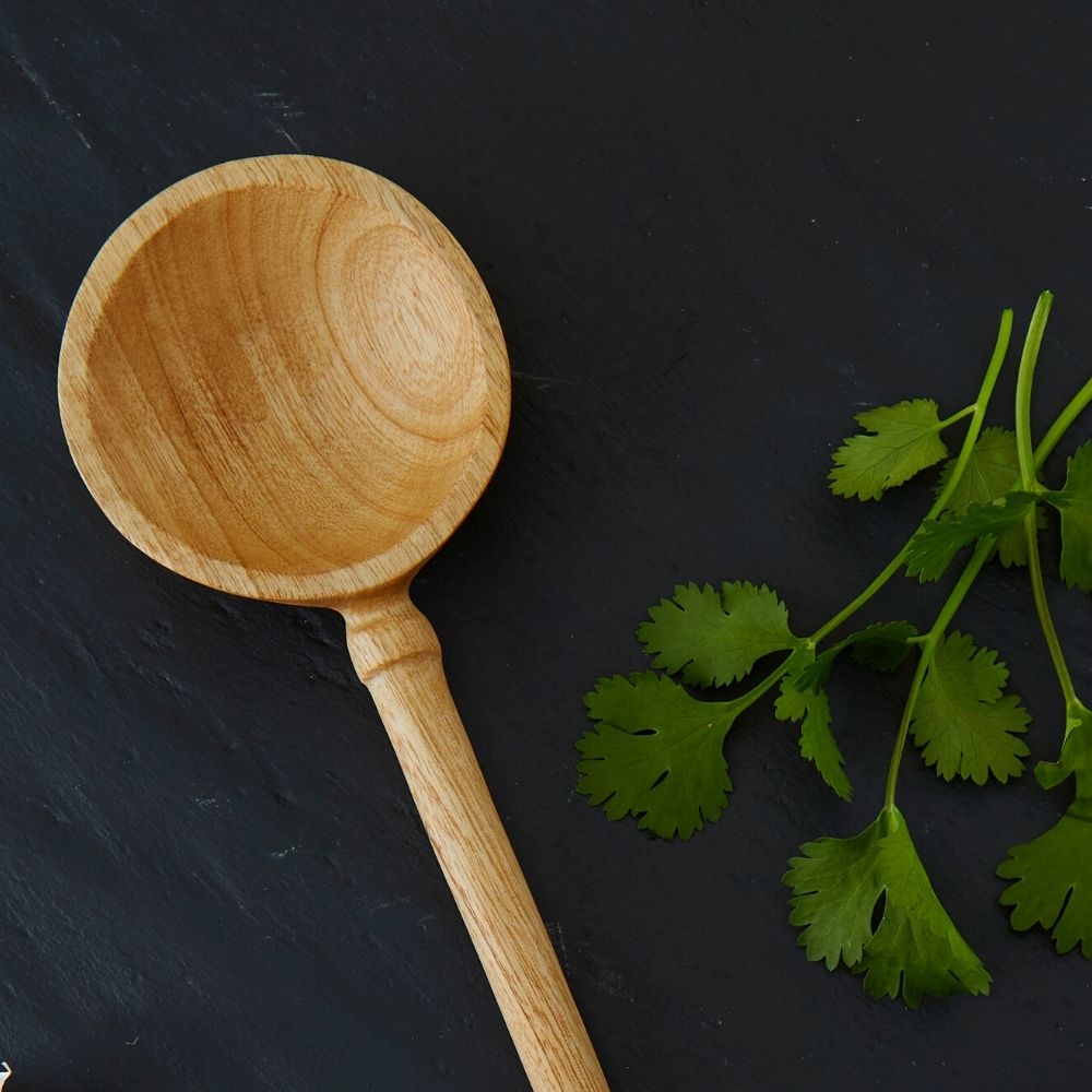 Rwanda Hand Carved Natural Beige Musave Wood Round Spoon