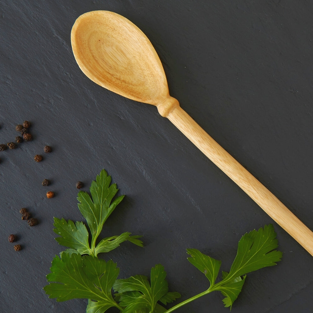 Rwanda Hand Carved Natural Beige Musave Wood Paddle Spoon