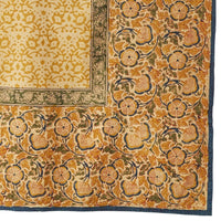 Kalamkaari Beige Floral 90 x 60 Rectangle Tablecloth