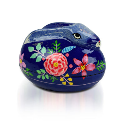 Blue Floral Bunny Rings Box