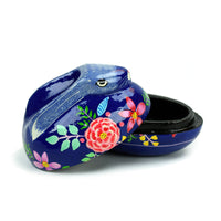 Blue Floral Bunny Rings Box