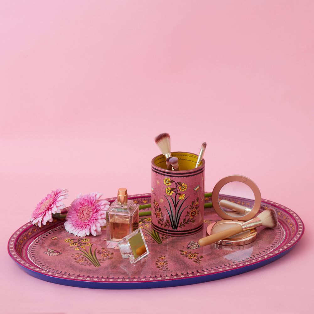 Large Pink Butterfly Tray