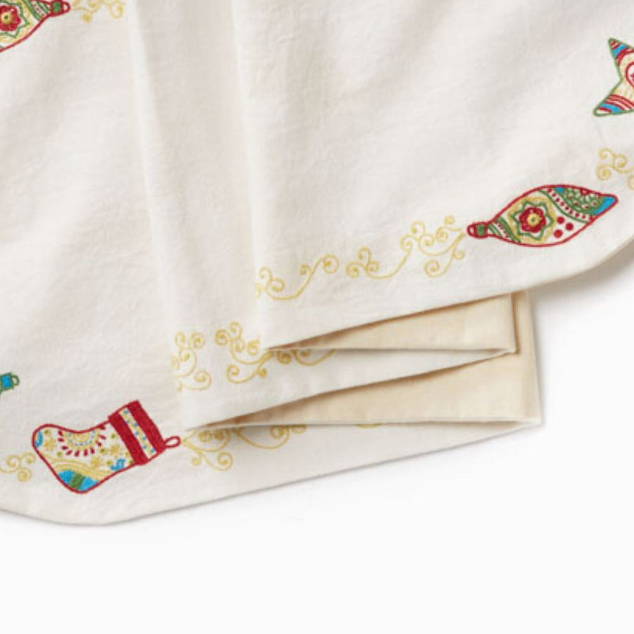 Holiday Embroidery Table Runner