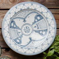 Gray Arabesque Ceramic Dinner Plates