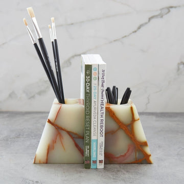 Natural Onyx Stone Book Ends