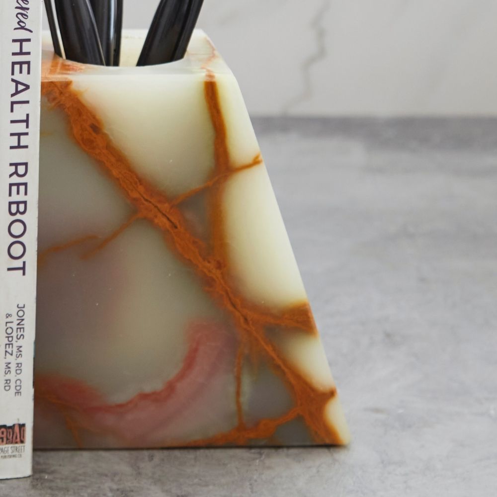 Natural Onyx Stone Book Ends