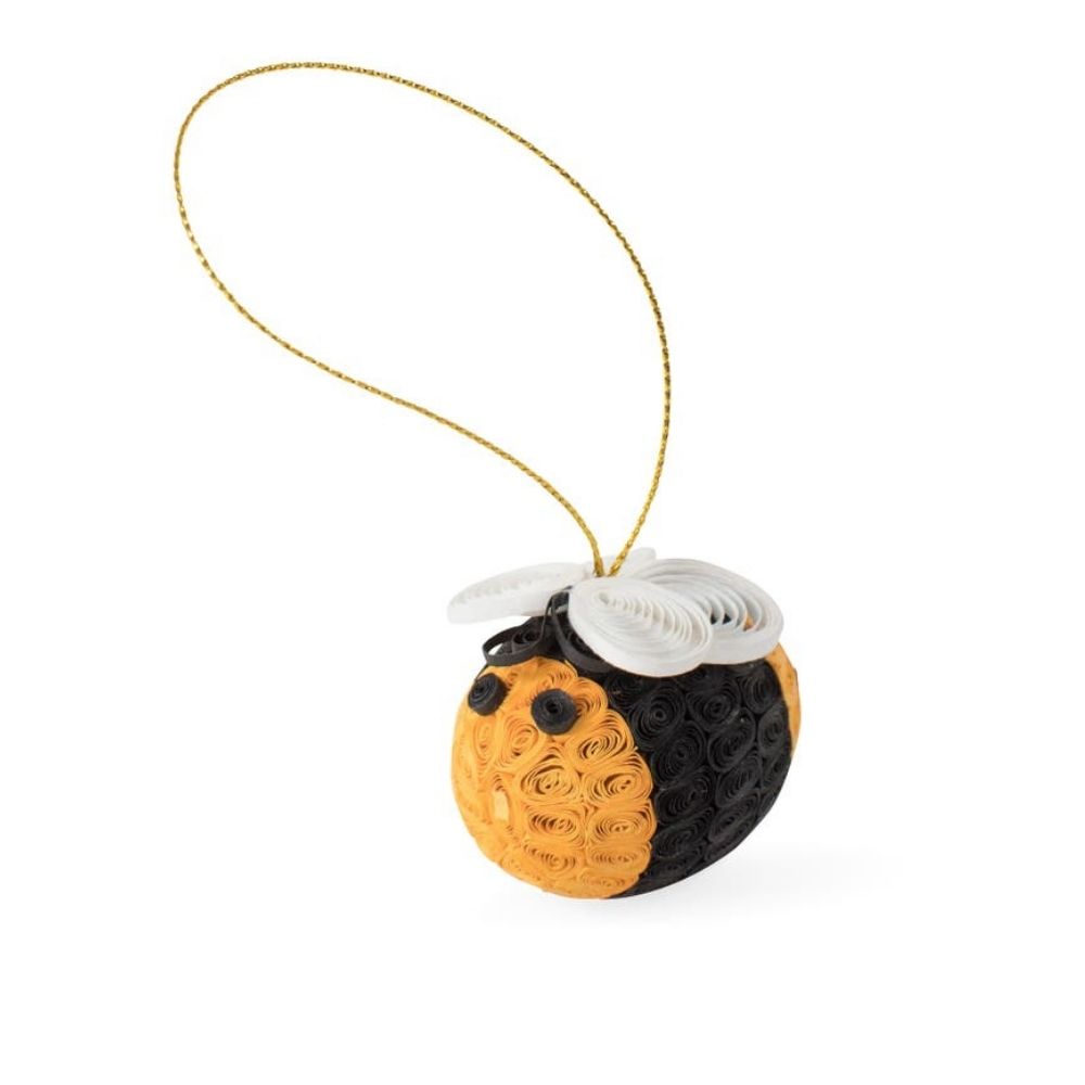 Quilled Paper Bee Christmas Ornament