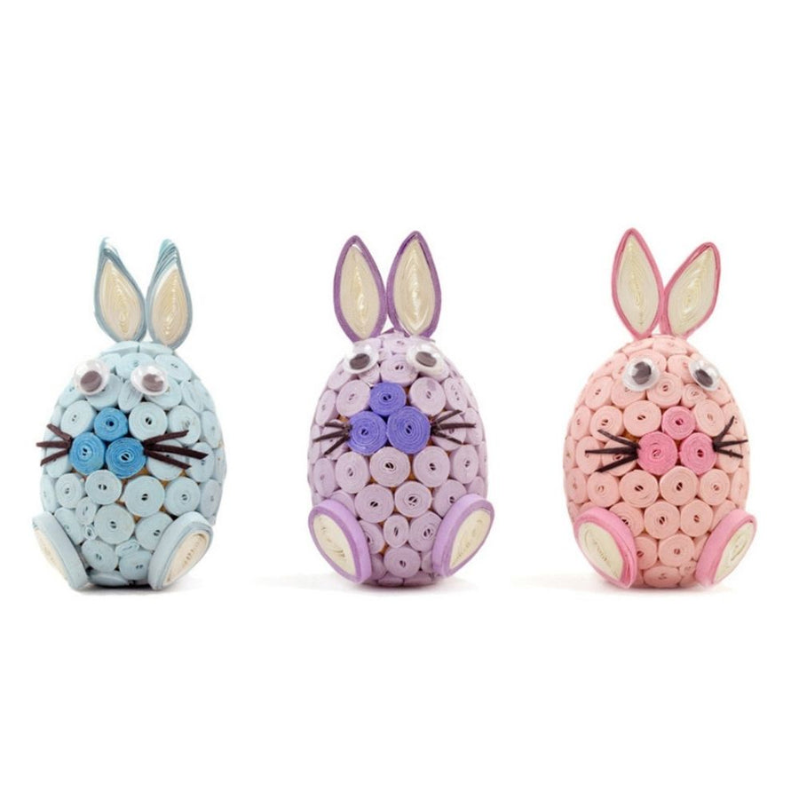 Mini Quilled Paper Easter Bunny Set of 3