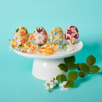 Mini Quilled Paper Easter Floral Eggs Set of 4