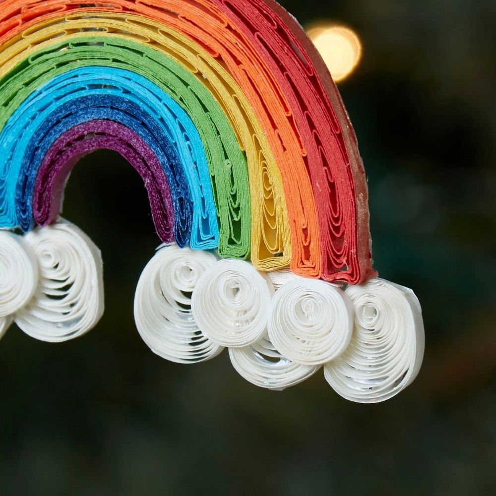 Vietnam Quilled Paper Rainbow Christmas Ornament