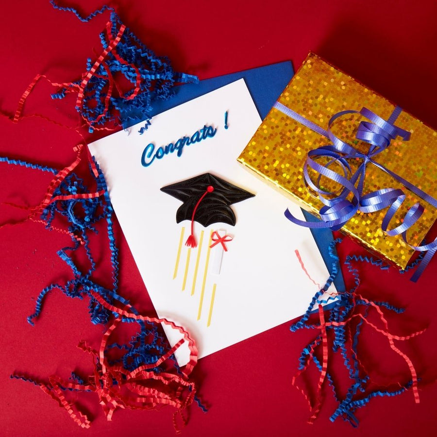 Quilled Paper Graduation Greeting Card