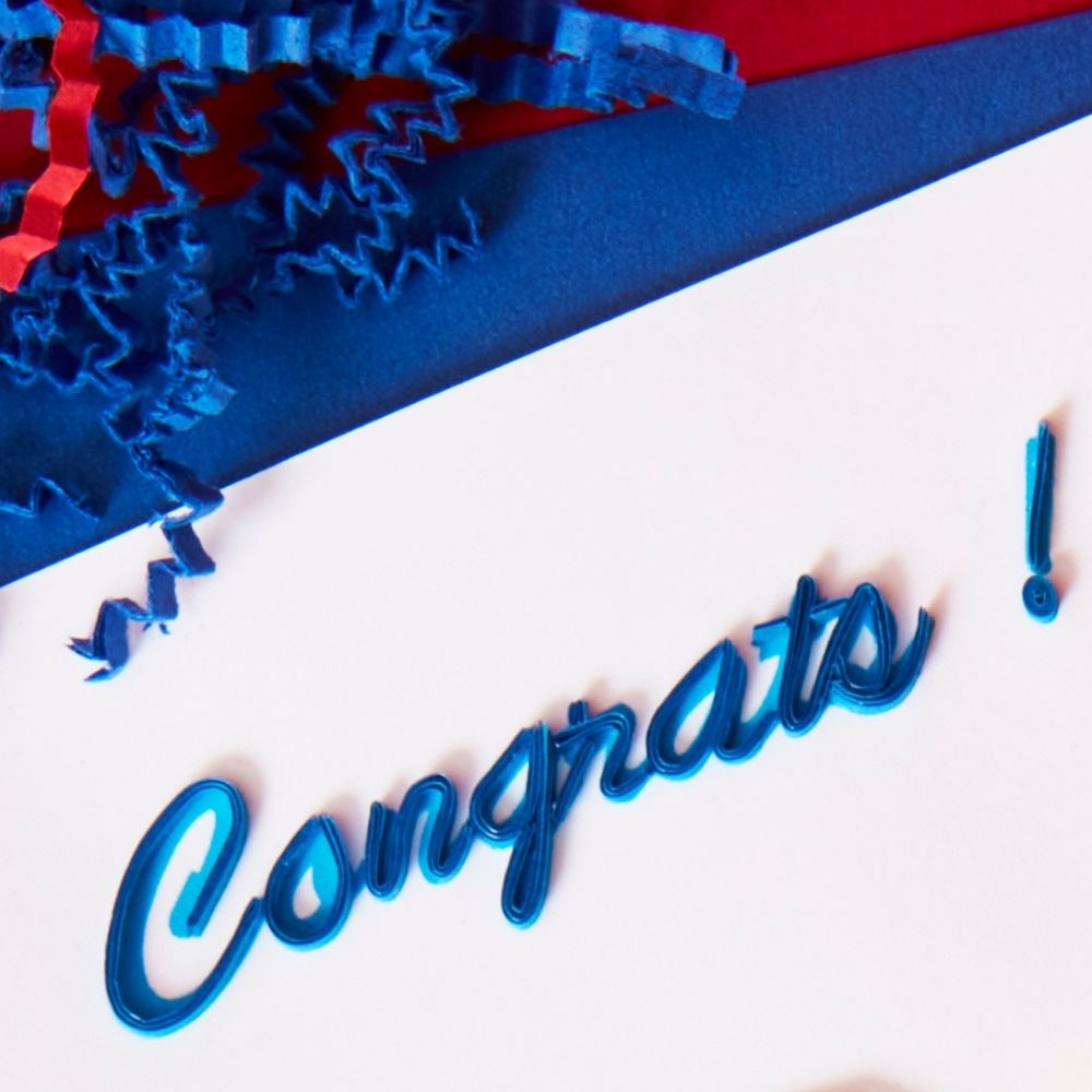 Quilled Paper Graduation Greeting Card