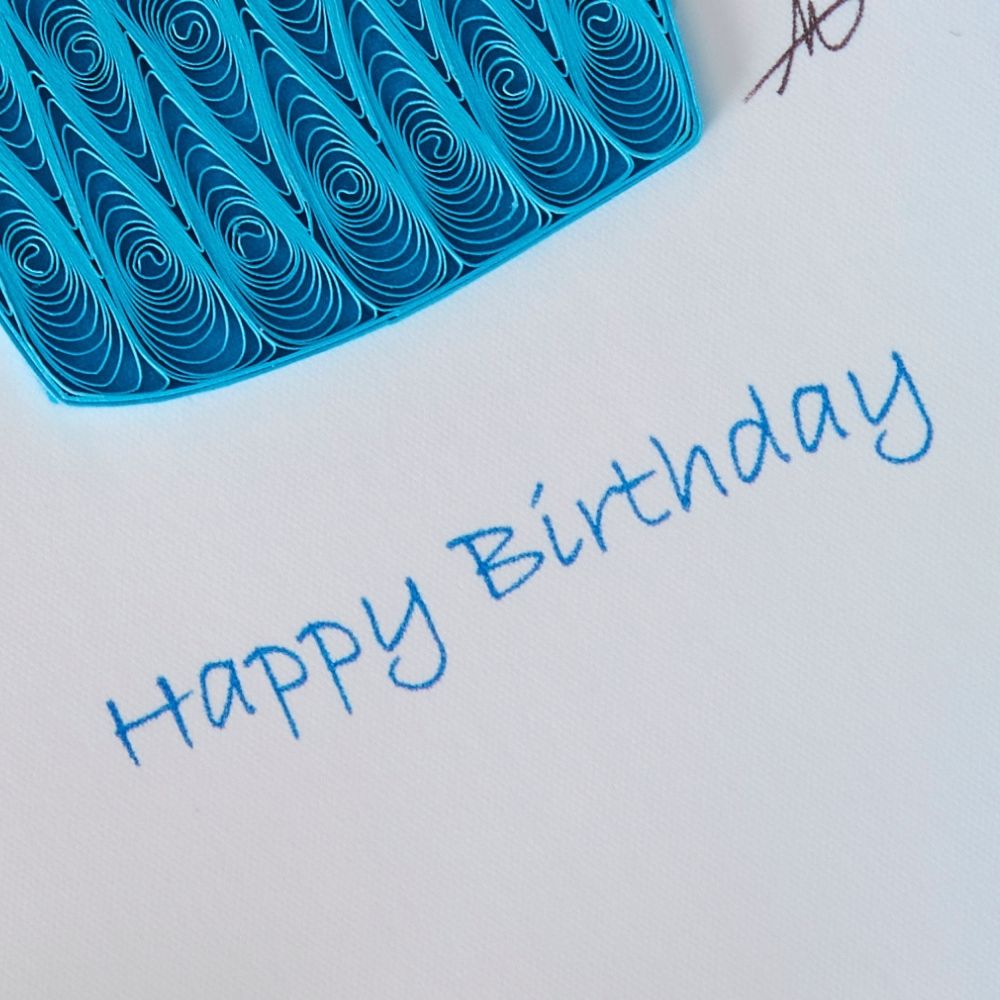 Quilled Paper Birthday Greeting Card