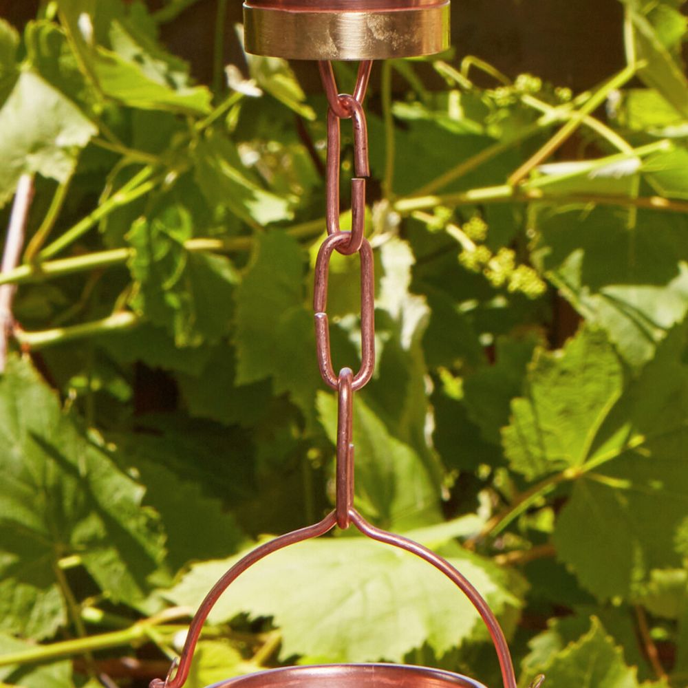 Copper Pails Rain Chain 8.5 ft