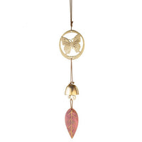 Small Butterfly Brass Metal Hanging Wind Chime
