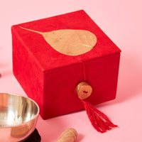 Small Brass Prayer Meditation Singing Bowl Box