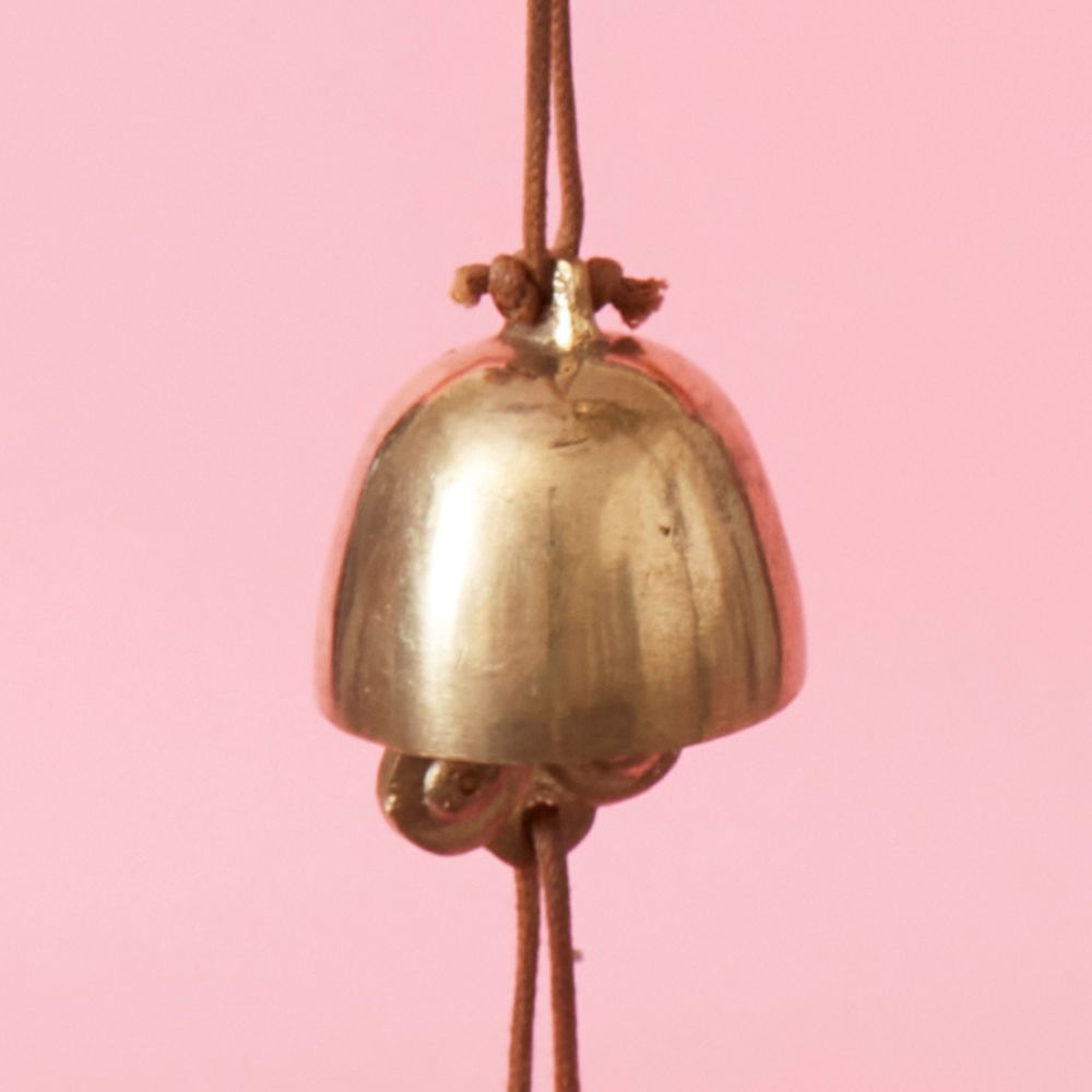 Small Lotus Brass Metal Hanging Wind Chime