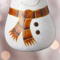 Mini Gourd Holiday Snowman Ornament