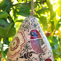 Red Spring Motif Gourd Bird House