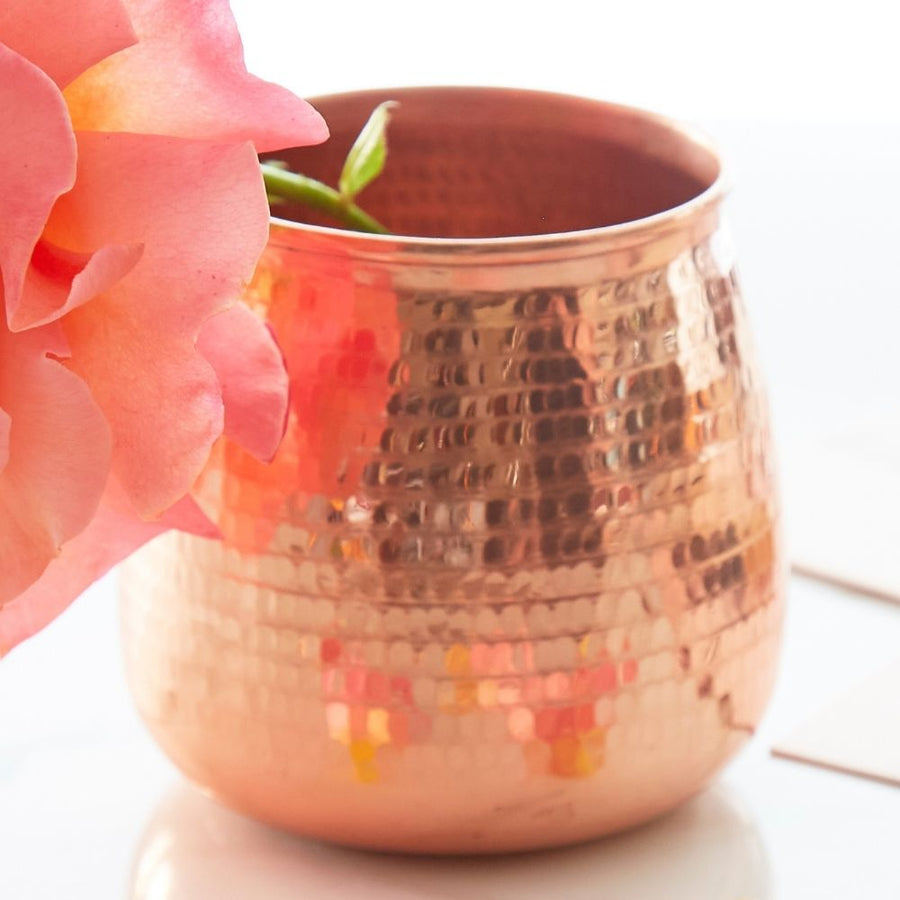 Small Hand Hammered Copper Vase